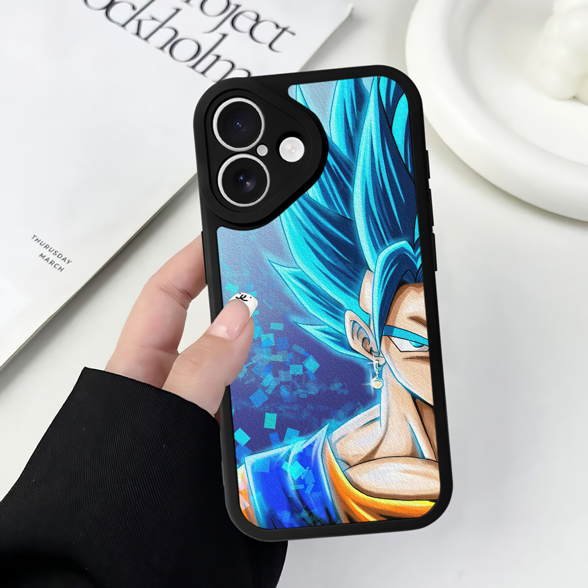 （画像用） ドラゴンボール DRAGON BALL 【iPhone 16シリーズ対応】シリコンスマホケース（レザー調） 材質：シリコン